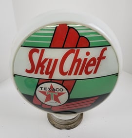Texaco Sky Chief 13.5" Glass Body Gas Pump Globe