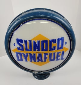 Sunoco Dynafuel 15" Metal Body Gas Pump Globe