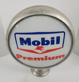 Mobil Premium Gas Pump Globe