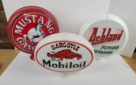 Mustang, Ashland, and Gargoyle Reproduction Gas Pump Globes