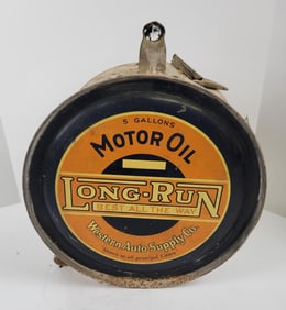 Long Run Motor Oil Five Gallon Rocker Can