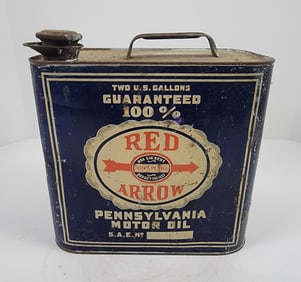 Red Arrow Motor Oil Two Gallon Can