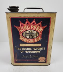 King Penn Motor Oil Two Gallon Can