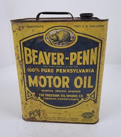 Beaver Penn Motor Oil Two Gallon Can