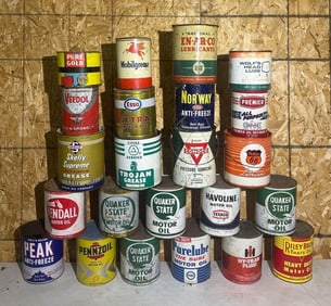 23-One Gallon Motor Oil & 10lb Grease Cans