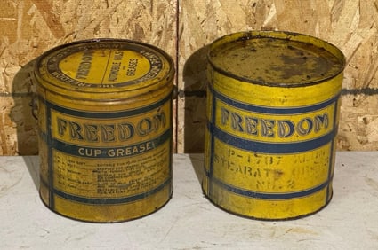 2-10lb. Freedom Grease Metal Cans