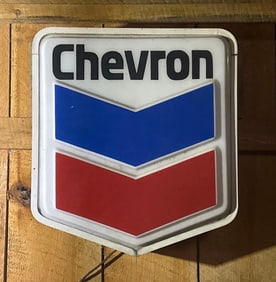 Chevron w/ Logo Lighted Sign