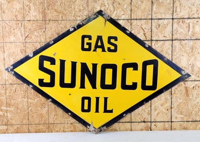 Sunoco Gas Oil Porcelain Sign