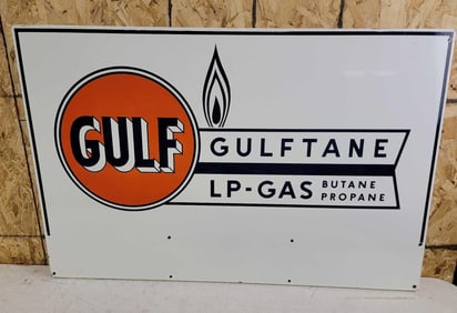 Gulf Gulftane LP-Gas Porcelain Sign