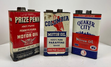 3-Five Quart Rectangle Metal Cans