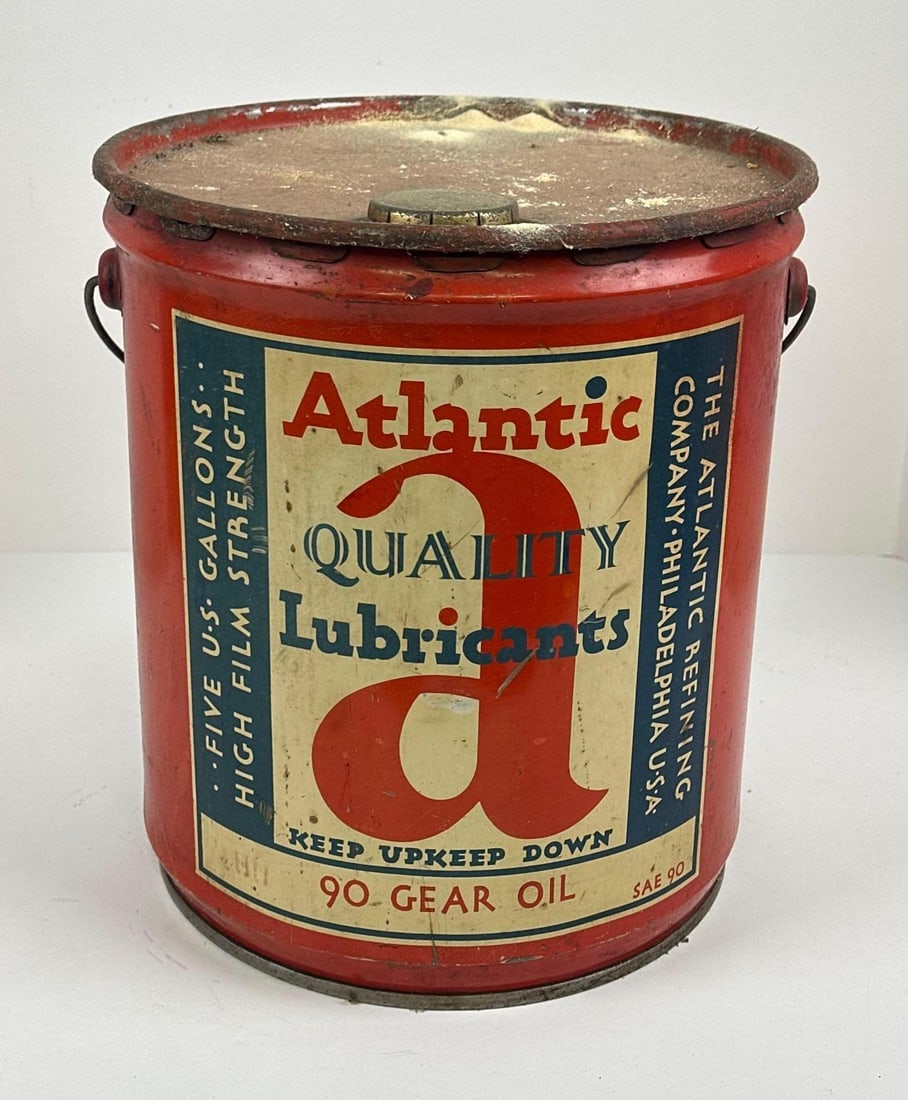Atlantic Lubricants Five Gallon 90 Gear Oil Metal Bucket (1 of 3)