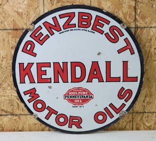 Kendall Penzbest Motor Oil Porcelain SIgn