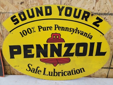 Pennzoil Sound Your Z Metal Sign