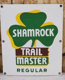 Shamrock Trail Master Regular Porcelain Pump Sign