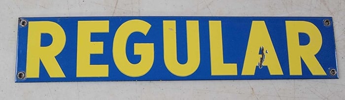 (Deep Rock) Regular Porcelain Pump Sign