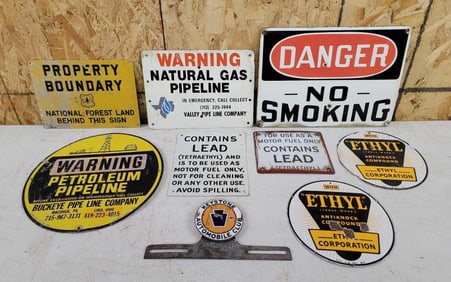 8-Porcelain and Metal Signs