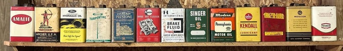 13 One Gallon Rectangle Metal Cans