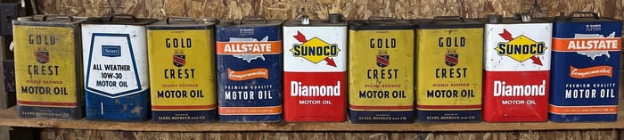 9-Two & Half Gallon Rectangle Metal Cans