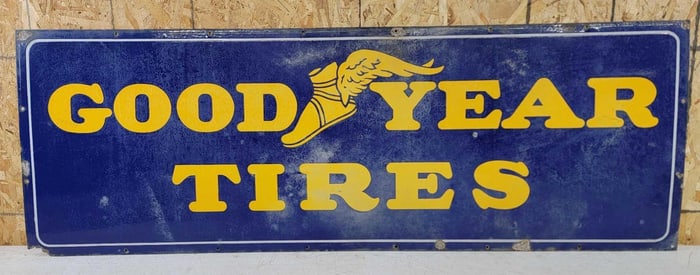 Goodyear Tires w/Logo Porcelain Sign