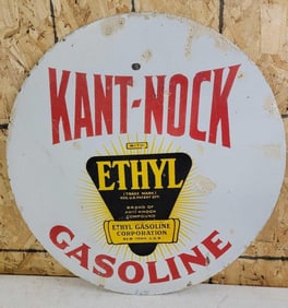 Kant-Nock Gasoline w/ethyl Logo Porcelain Sign