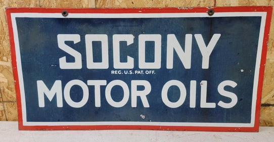 Socony Motor Oil Porcelain Sign
