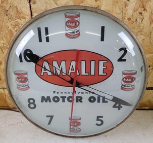 Amalie Pennsylvania Motor Oil Lighted Clock