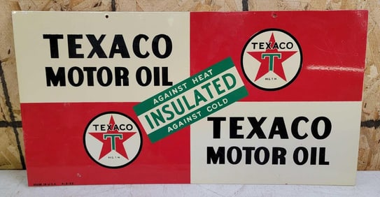 Texaco Motor Oil Insulated Metal Sign