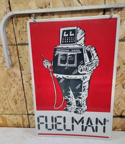 Fuel Man w/Robot Metal Sign