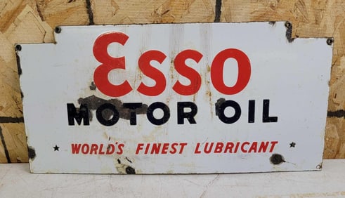 ESSO Motor Oil Porcelain Sign