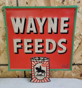 Wayne Feeds w/Logo Metal Sign
