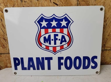 M-F-A Plant Food w/Logo Porcelain Sign