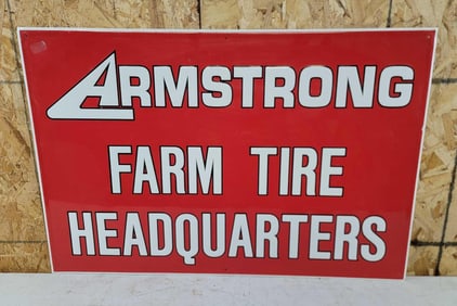 Armstrong Farm Tire Headquarters Metal Sign