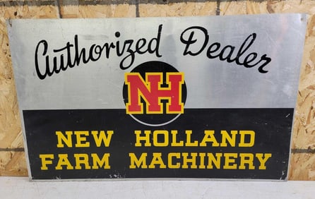 New Holland Farm Machinery Authorized Dealer Metal Sign
