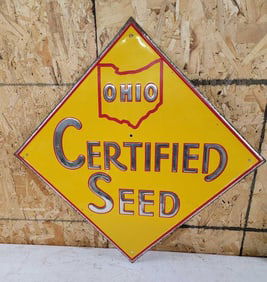 Ohio Certified Seed w/Logo Metal Sign