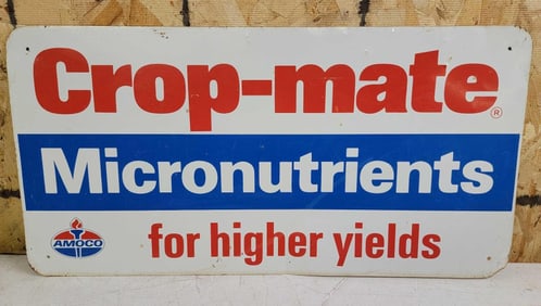 Amoco Crop-Mate Micronutrients w/Logo Metal Sign
