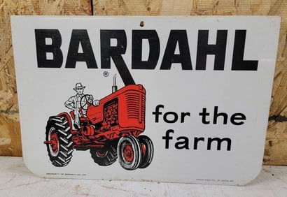 Bardahl "for the farm" w/Tractor Metal Sign