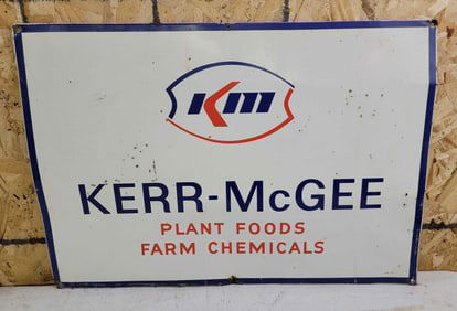 Kerr-McGee Plant Foods Farm Chemicals Metal Sign