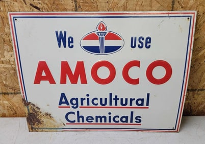 We Use Amoco Agricultural Chemicals Metal Sign