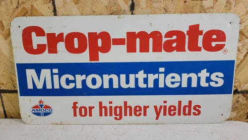 Amoco Crop-Mate Micronutrients w/Logo Metal Sign