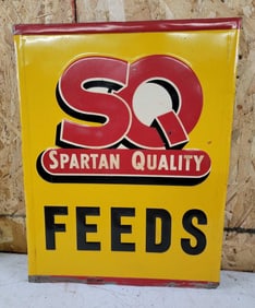 Spartan Quality Feed Metal Sign