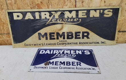 Dairymen's League Member Metal & Porcelain Signs