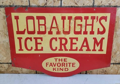 Lobaugh's Ice Cream Metal Sign