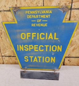 Pennsylvania Official Inspection Station Metal Sign