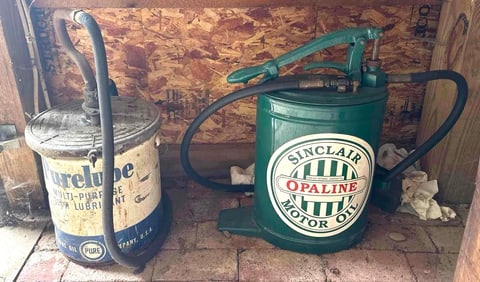 2-Grease Cans with Pumps