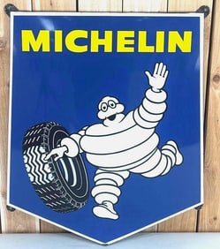 Michelin w/Bibendum & Tire Porcelain Sign (TAC)