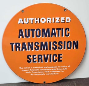 (Union) Authorized Automatic Transmission Service Porcelain Sign (TAC)