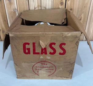 Standard Oil Gold Crown OPC Milk Glass Globe (TAC)