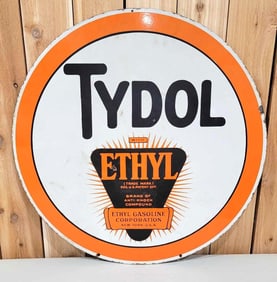 Tydol w/Ethyl Logo Porcealin Sign (TAC)