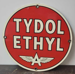 Tydol Ethyl w/Logo Porcelain Pump Sign (TAC)