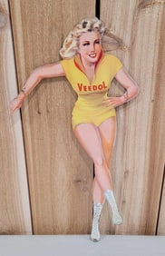 Veedol Skating Girl Metal Sign (TAC)